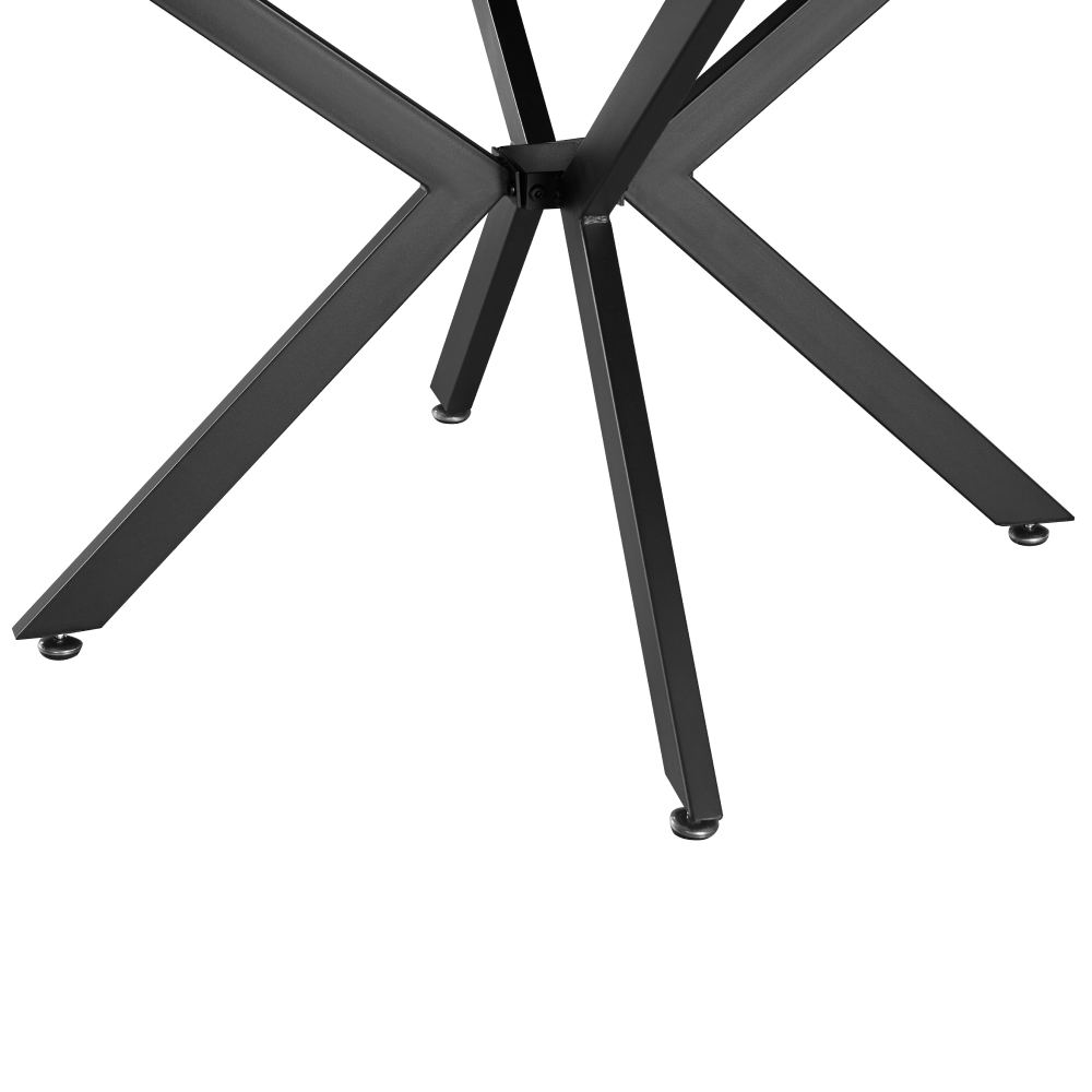 Masă extensibilă de dining, neagră, 100x100-140x75 cm, ABERO TIP 1 Kondela