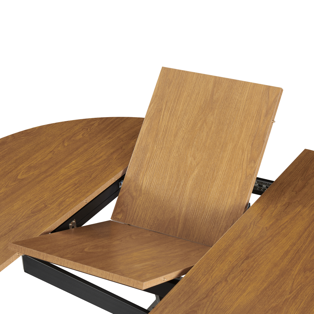 Masă extensibilă de dining BAIONA TIP 1, stejar deschis/neagră, 100x100-140x75 cm Kondela