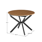 Masă extensibilă de dining, stejar deschis/neagră, 100x100-140x75 cm, ABERO TIP 1 Kondela