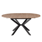 Masă dining extensibilă, stejar artisan / neagră, 120x120-160x75 cm, ABERO TIP 2 Kondela