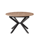 Masă dining extensibilă, stejar artisan / neagră, 120x120-160x75 cm, ABERO TIP 2 Kondela