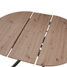 Masă dining extensibilă, stejar artisan / neagră, 120x120-160x75 cm, ABERO TIP 2 Kondela