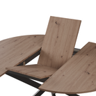 Masă dining extensibilă, stejar artisan / neagră, 120x120-160x75 cm, ABERO TIP 2 Kondela