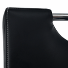 Scaun dining KOMIZA, negru / cusături deschise la culoare, piele PU + crom, 43x44x96 cm Kondela