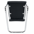 Scaun dining KOMIZA, negru / cusături deschise la culoare, piele PU + crom, 43x44x96 cm Kondela