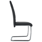 Scaun dining KOMIZA, gri închis / cusătură deschisă, piele eco / crom, 44x56.5x98.5 cm Kondela