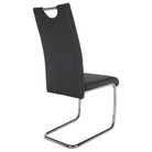 Scaun dining KOMIZA, gri închis / cusătură deschisă, piele eco / crom, 44x56.5x98.5 cm Kondela