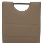 Scaun de bucătărie KOMIZA, cappuccino/cusătura deschisă, piele eco/crom, 43x44x96 cm Kondela