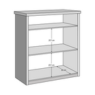 Comodă ADAPO, antracit/stejar cremona, 2 uși, 67 cm Kondela