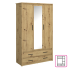Dulap cu oglindă 3D4S, stejar Artisan, AIRON Kondela
