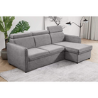 Canapea extensibilă LECCO B, gri deschis, 220x140x84 cm Kondela
