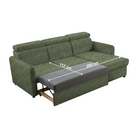 Canapea extensibilă LECCO B, verde, 220x140x84 cm Kondela