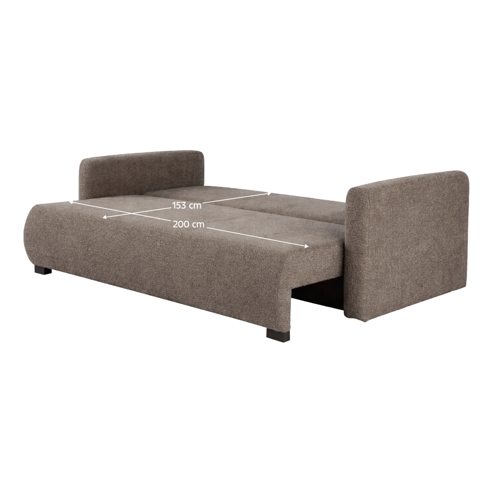 Canapea extensibilă CUENCA, maro, 224x105x69 cm Kondela