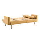 Canapea extensibilă LUCCA, muștar/auriu, 187x86x78.5 cm Kondela