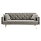 Canapea extensibilă LUCCA, gri-maroniu Taupe/auriu, 187x86x78.5 cm Kondela
