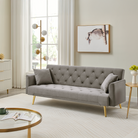 Canapea extensibilă LUCCA, gri-maroniu Taupe/auriu, 187x86x78.5 cm Kondela