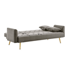 Canapea extensibilă LUCCA, gri-maroniu Taupe/auriu, 187x86x78.5 cm Kondela
