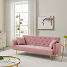 Canapea extensibilă LUCCA, roz/auriu, 187x86x78.5 cm Kondela