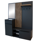 Set de hol NETTUNO, antracit extra lucios /stejar artisan, 150x38.2x190 cm Kondela