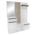 Set de hol NETTUNO, alb extra lucios /stejar artisan, 150x38.2x190 cm Kondela