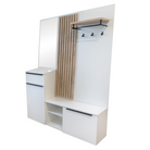 Set de hol NETTUNO, alb extra lucios /stejar artisan, 150x38.2x190 cm Kondela