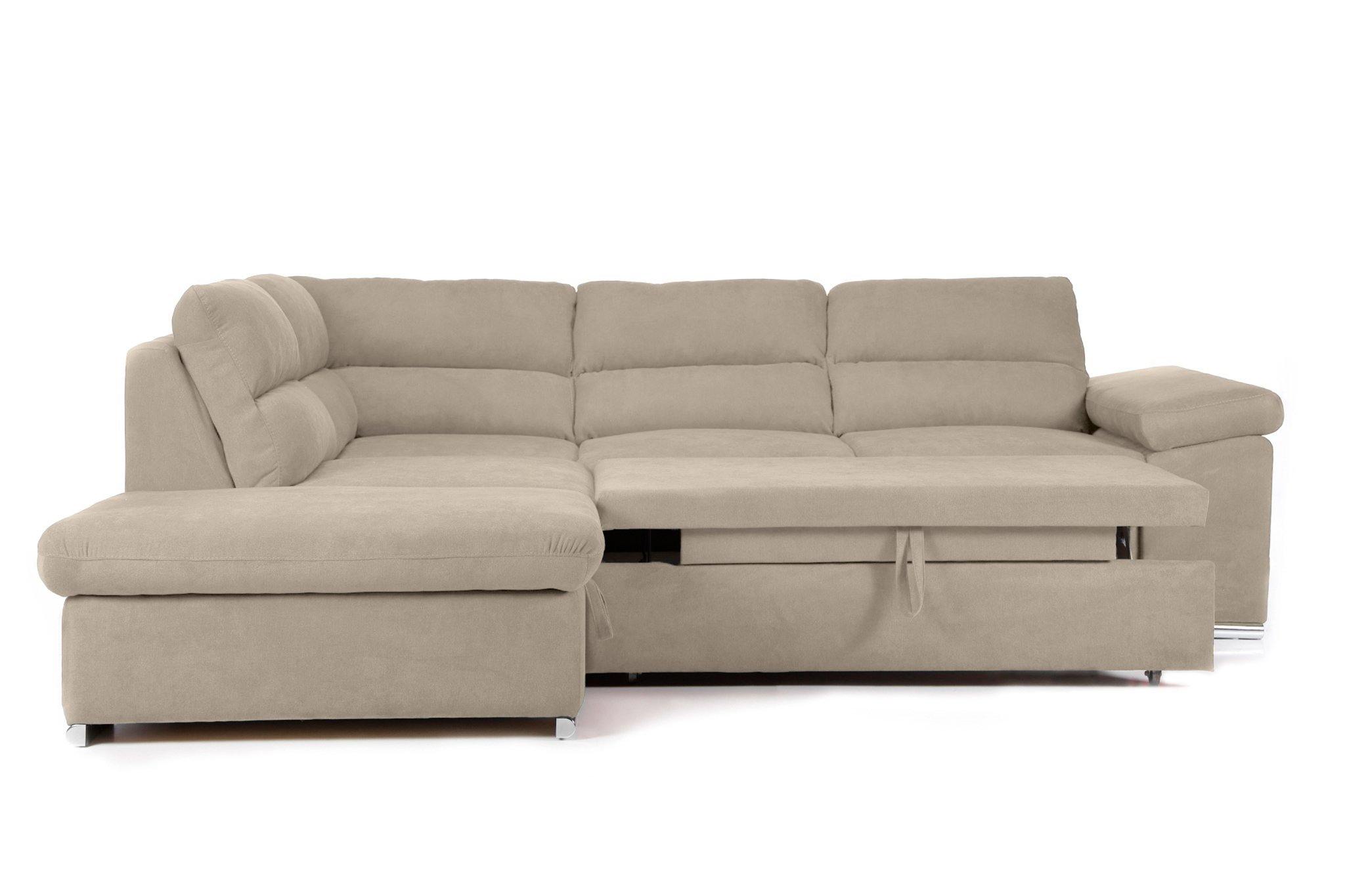 Coltar Extensibil ALONSO, cu lada de depozitare, variante stanga/dreapta 265x220x85 cm, Rosu - Prestigehome.ro - Coltare - Prestige - #variante coltar_stanga #color_bej-enjoy