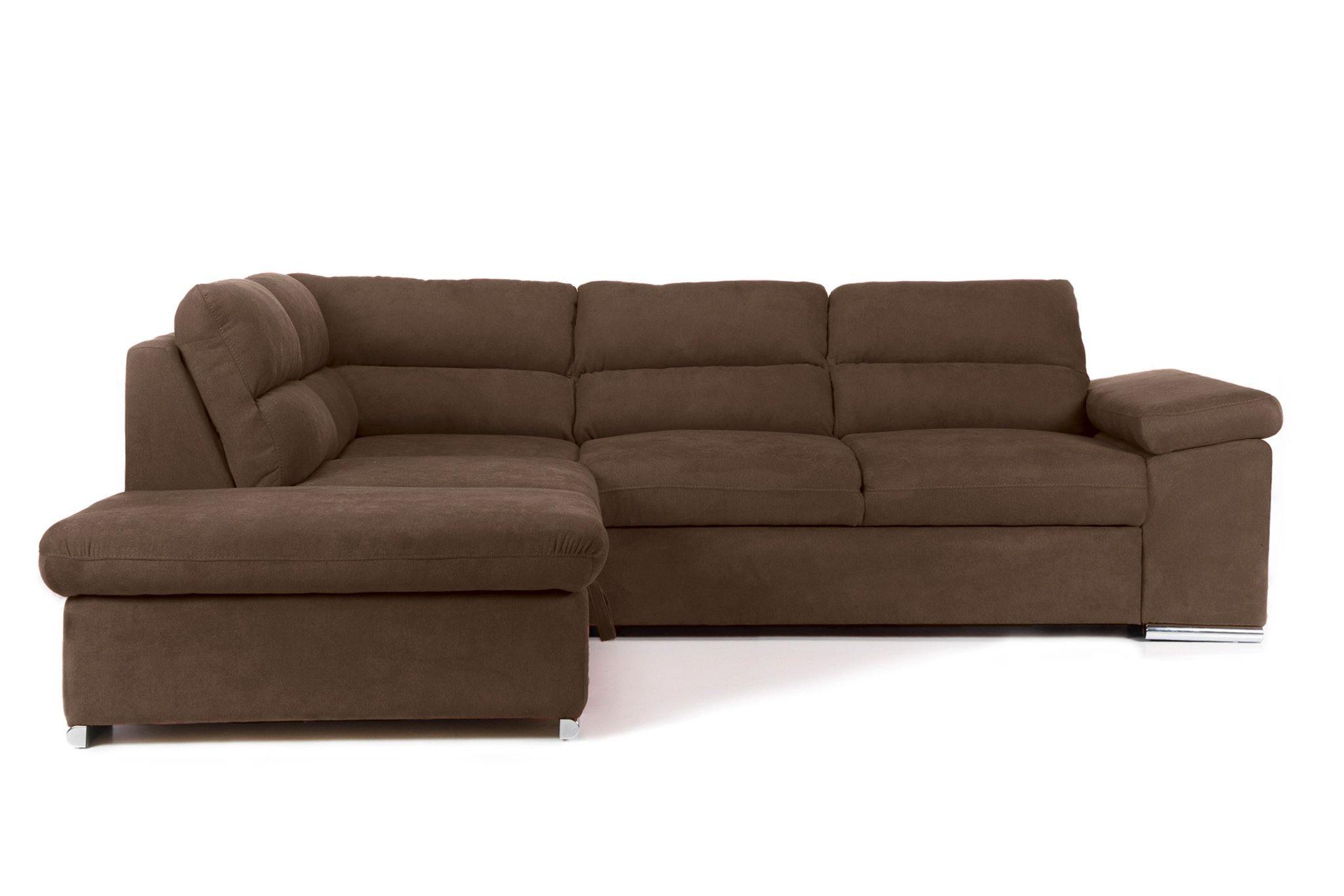 Colțar Extensibil ALONSO, cu ladă de depozitare, variante stânga/dreapta 260x220x85 cm Maro-Enjoy Stanga Prestige Home