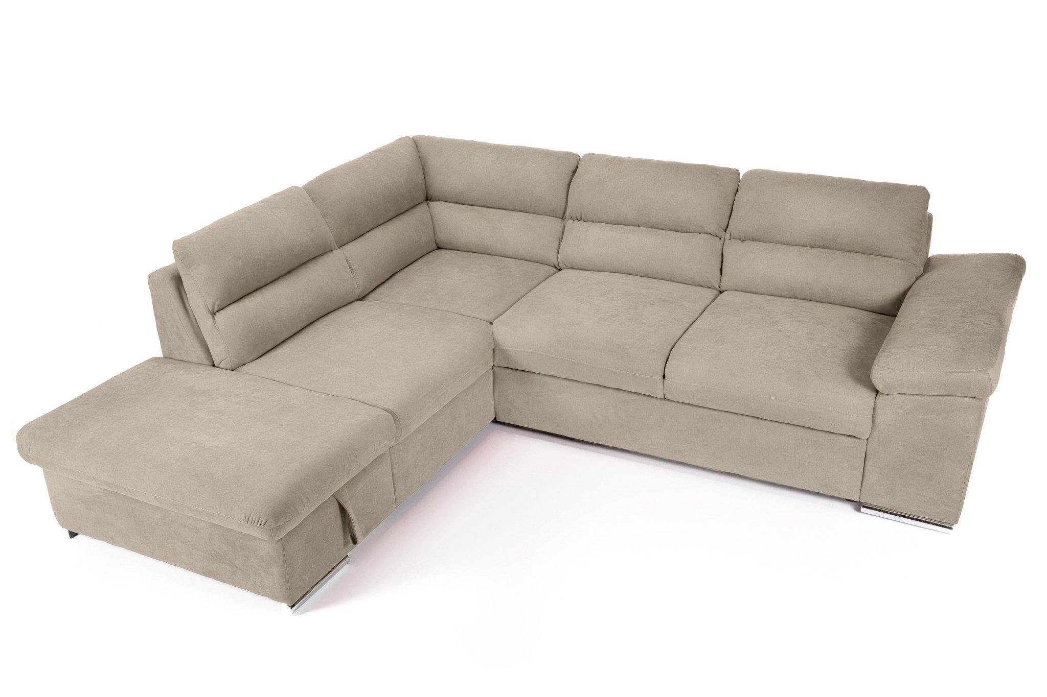 Colțar Extensibil ALONSO, cu ladă de depozitare, variante stânga/dreapta 260x220x85 cm Prestige Home