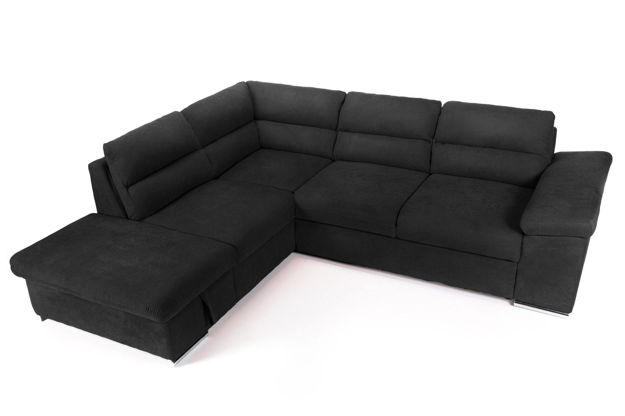 Colțar Extensibil ALONSO, cu ladă de depozitare, variante stânga/dreapta 260x220x85 cm Prestige Home