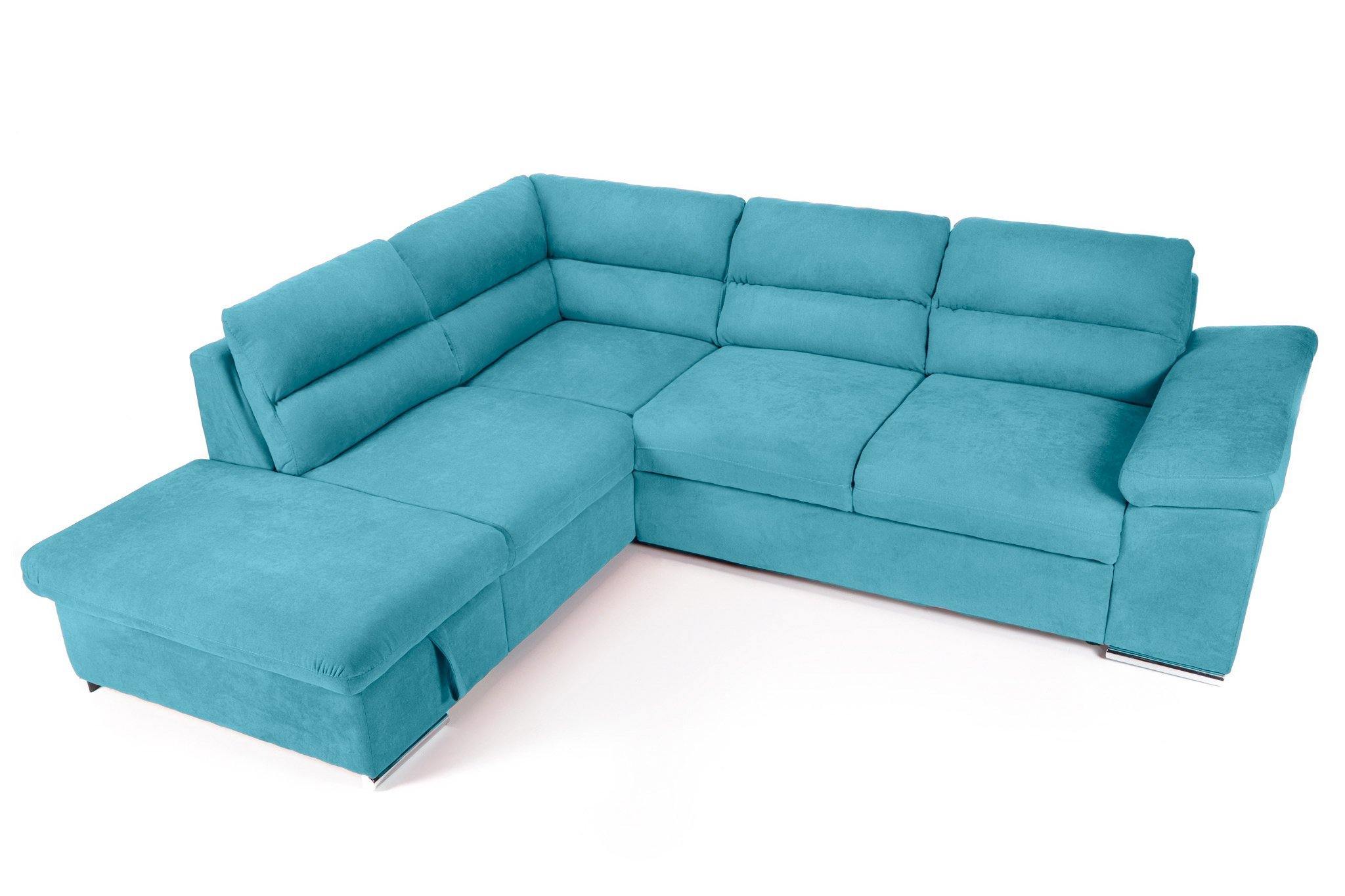 Colțar Extensibil ALONSO, cu ladă de depozitare, variante stânga/dreapta 260x220x85 cm Prestige Home