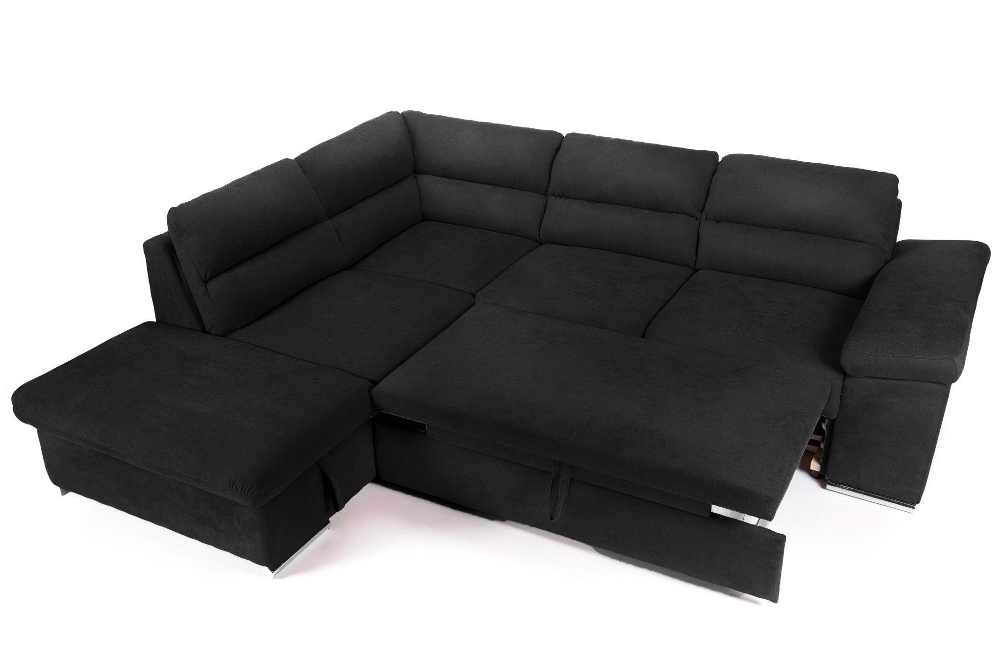 Colțar Extensibil ALONSO, cu ladă de depozitare, variante stânga/dreapta 260x220x85 cm Prestige Home
