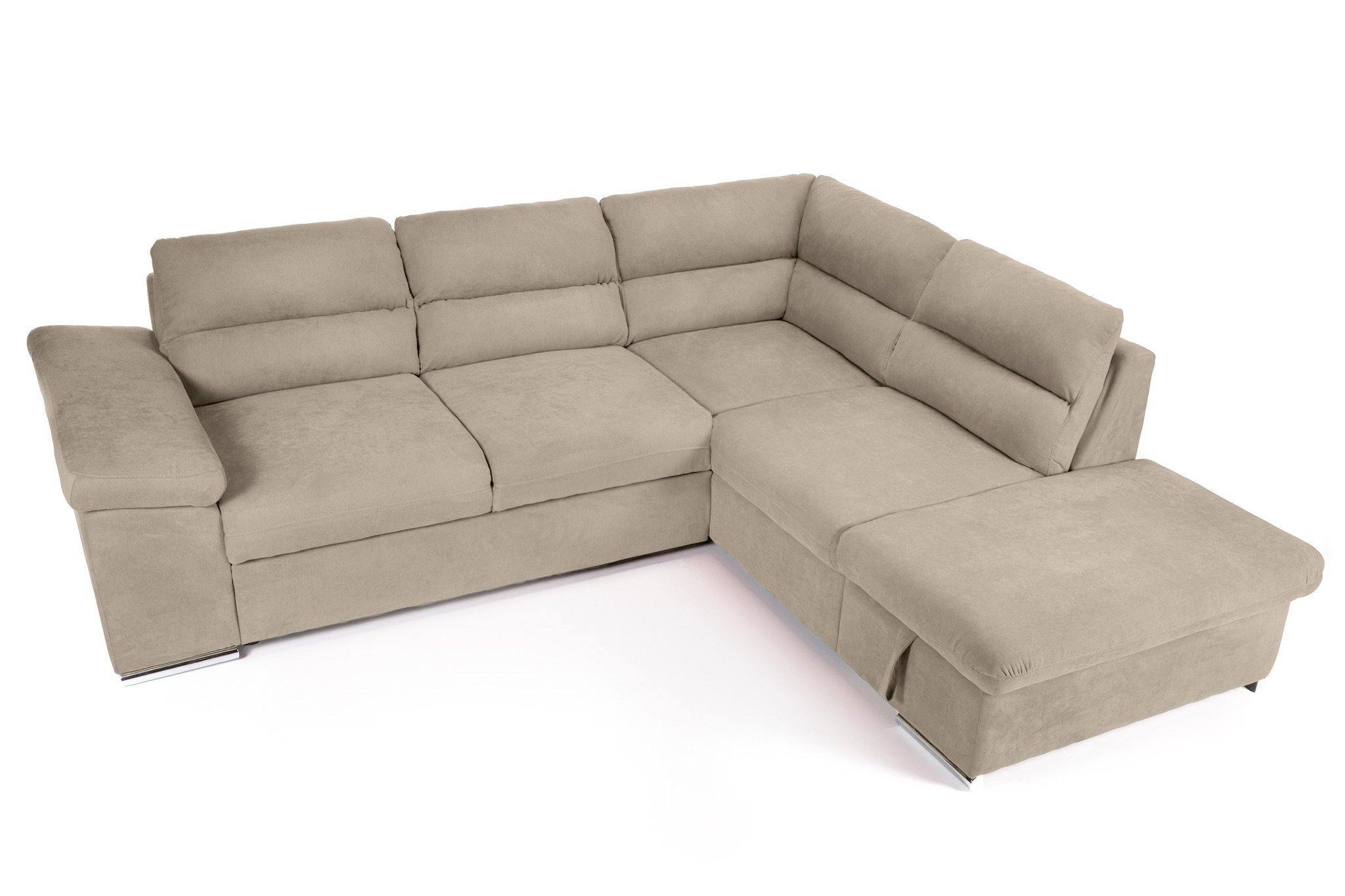 Colțar Extensibil ALONSO, cu ladă de depozitare, variante stânga/dreapta 260x220x85 cm Prestige Home