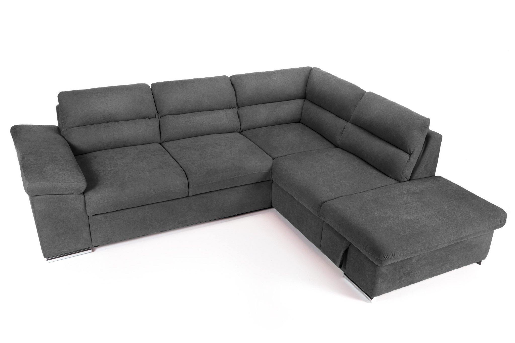 Colțar Extensibil ALONSO, cu ladă de depozitare, variante stânga/dreapta 260x220x85 cm Prestige Home