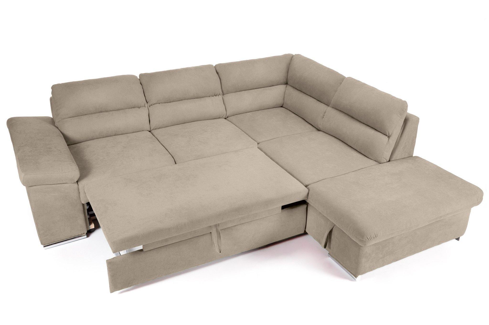 Colțar Extensibil ALONSO, cu ladă de depozitare, variante stânga/dreapta 260x220x85 cm Prestige Home