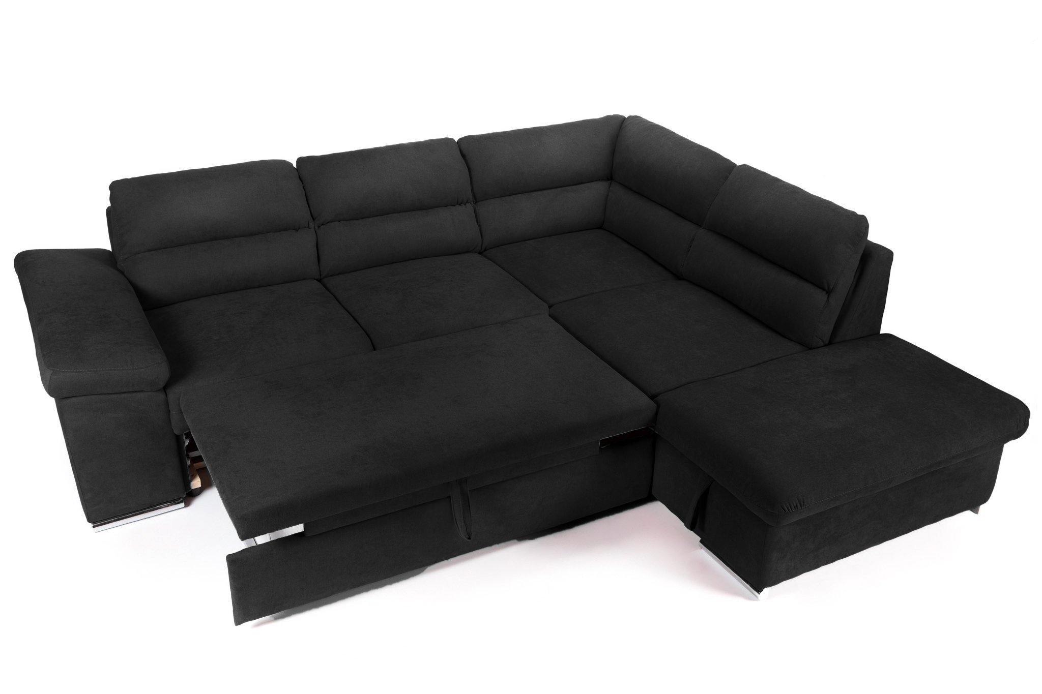 Colțar Extensibil ALONSO, cu ladă de depozitare, variante stânga/dreapta 260x220x85 cm Prestige Home