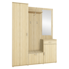 Set mobilier hol AMALIA, stejar sonoma, cu oglindă și cuier, 144x188 cm Kondela