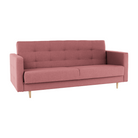 Canapea tapițată 3 locuri BUDVA, textil roz învechit, 207x94x92 cm Kondela