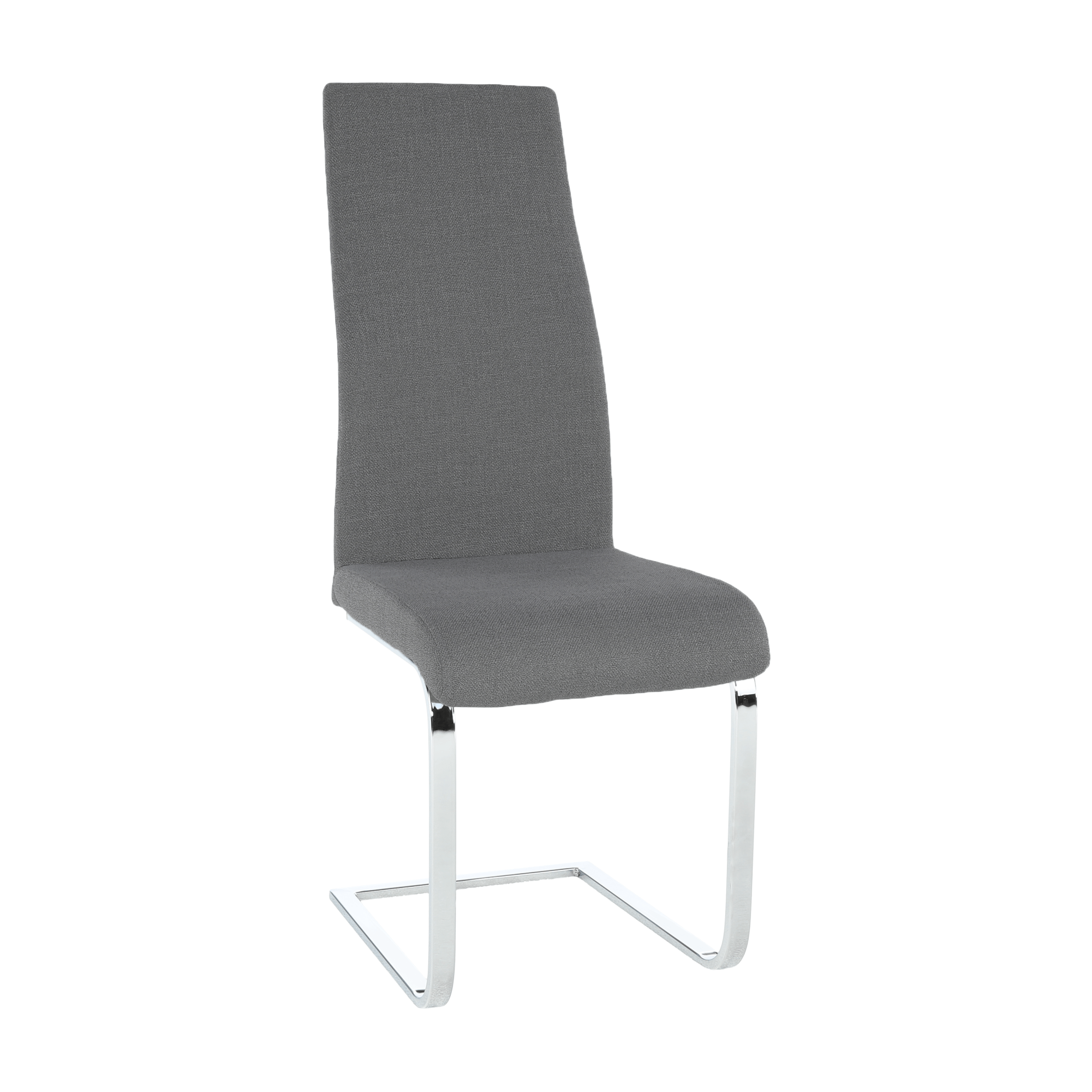 Scaun dining, material textil gri închis/crom, 44x57x110 cm Kondela
