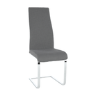Scaun dining, material textil gri închis/crom, 44x57x110 cm Kondela