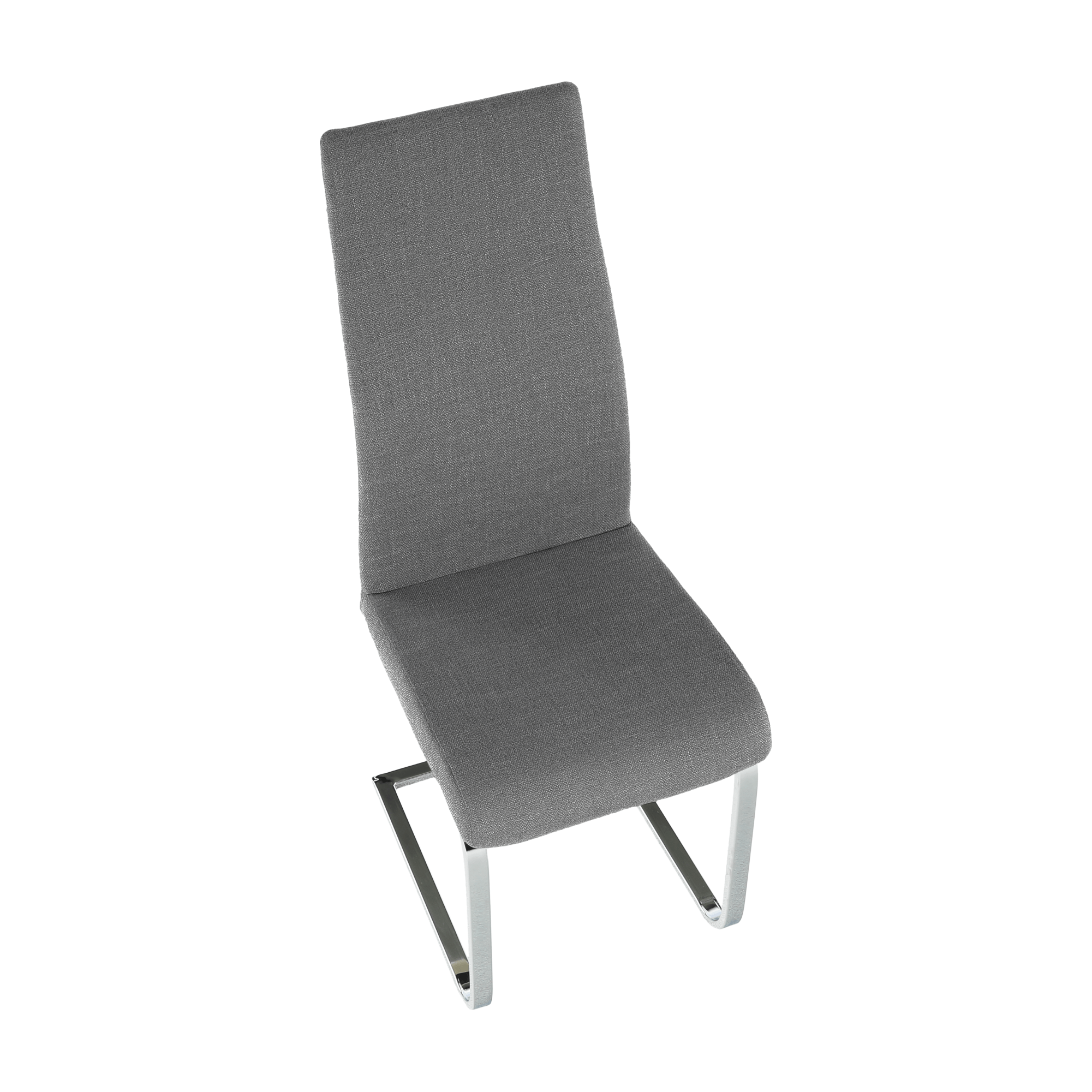 Scaun dining, material textil gri închis/crom, 44x57x110 cm Kondela