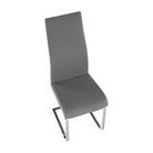 Scaun dining, material textil gri închis/crom, 44x57x110 cm Kondela