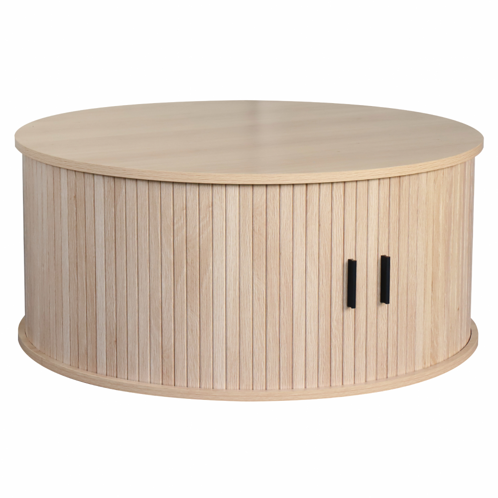 Măsuță de cafea BRIBIR, rotundă, stejar Kondela