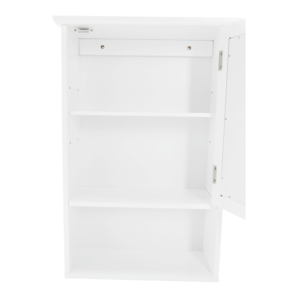 Dulap suspendat cu oglindă SLANO 2, alb, 40x16x60 cm Kondela