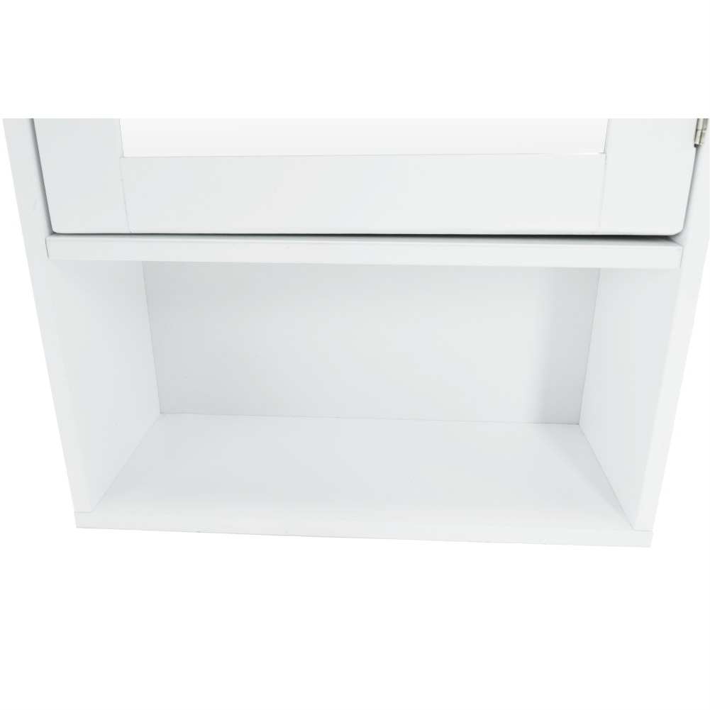 Dulap suspendat cu oglindă SLANO 2, alb, 40x16x60 cm Kondela