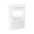 Dulap suspendat cu oglindă SLANO 2, alb, 40x16x60 cm Kondela