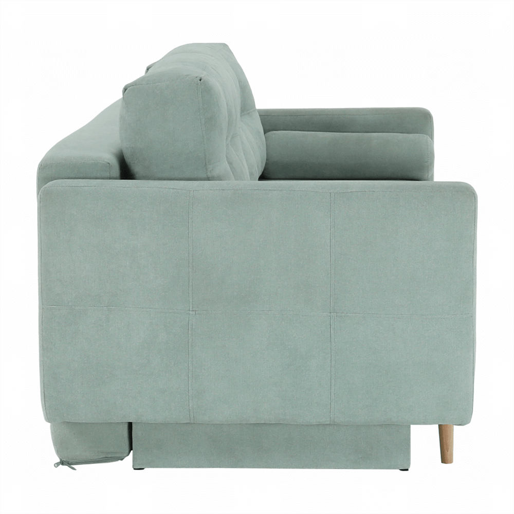 Canapea extensibilă, verde mentă textil Queens, AURELIA Kondela