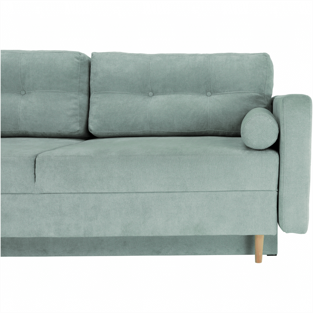 Canapea extensibilă AMALFI, verde mentă, textil Queens, 216x100x93 cm Kondela