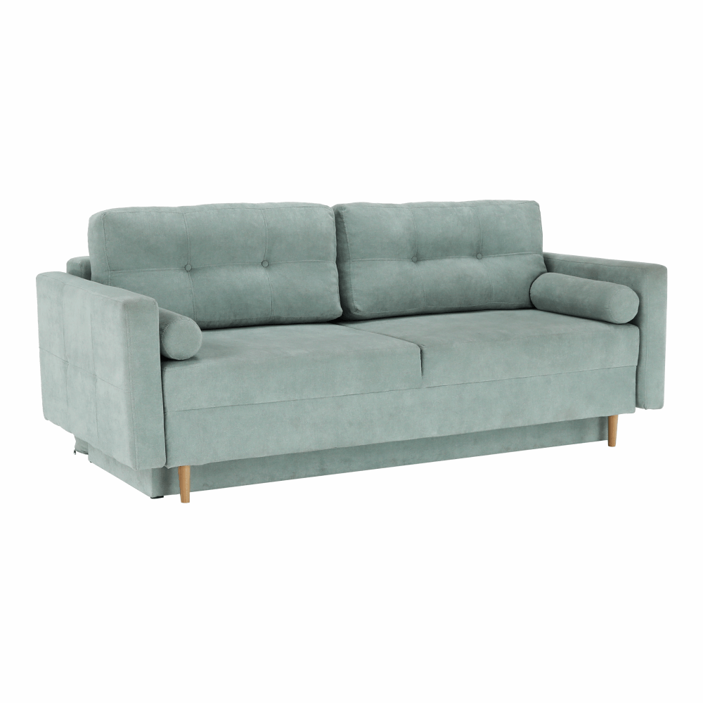 Canapea extensibilă, verde mentă textil Queens, AURELIA Kondela