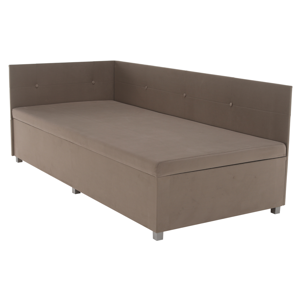 Canapea extensibilă cu spațiu de depozitare DIJON UNI, bej-gri, 93x204x75 cm Kondela