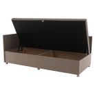 Canapea extensibilă cu spațiu de depozitare DIJON UNI, bej-gri, 93x204x75 cm Kondela